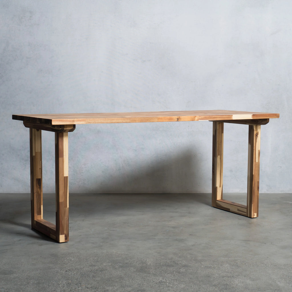 木製 オーダー テーブル / デスク アカシア材 選べる脚 — 清水材木店