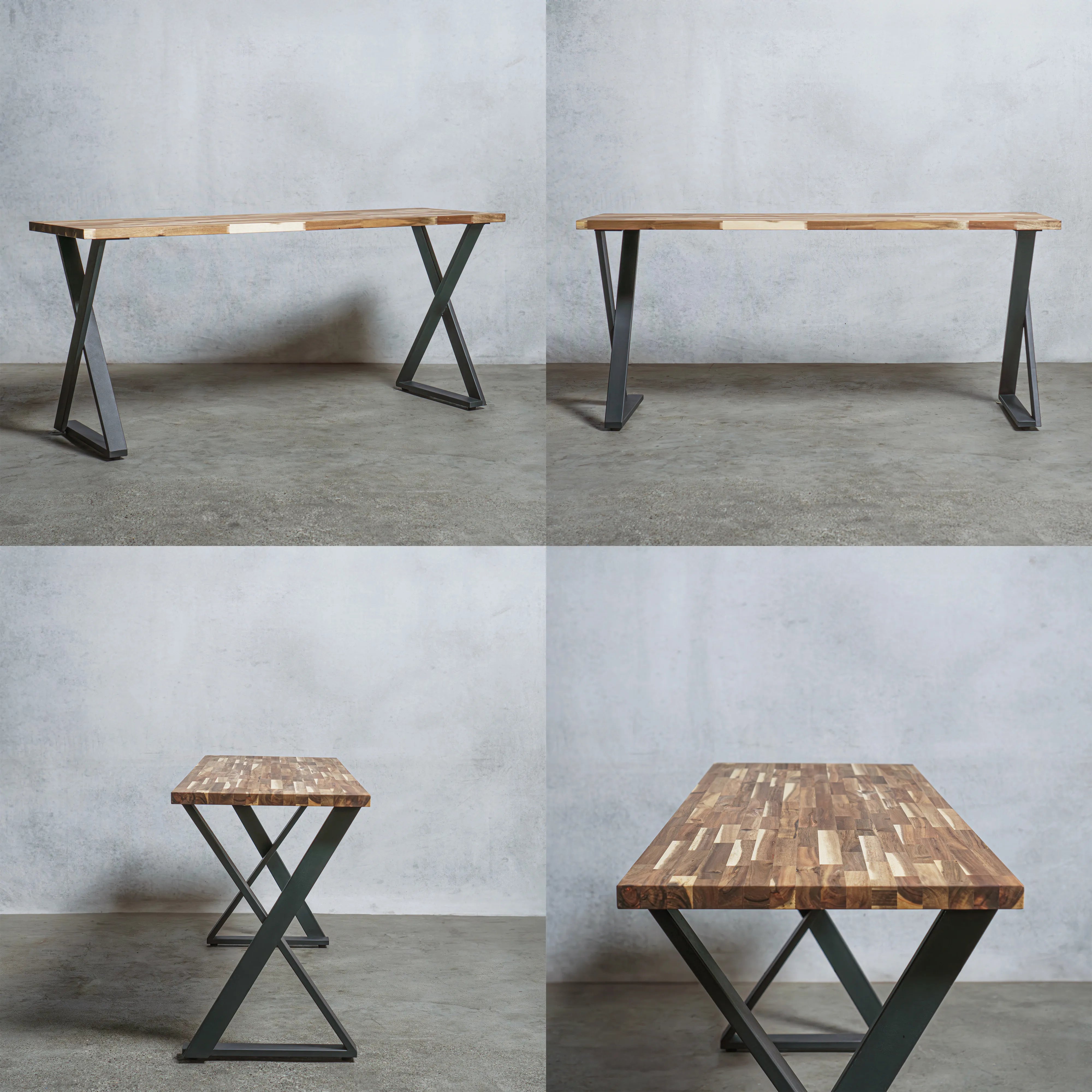 テーブル / デスク アカシア材 × アイアン脚 Z型 — 清水材木店 テーブル / デスク アカシア材 × アイアン脚 Z型 — 清水材木店