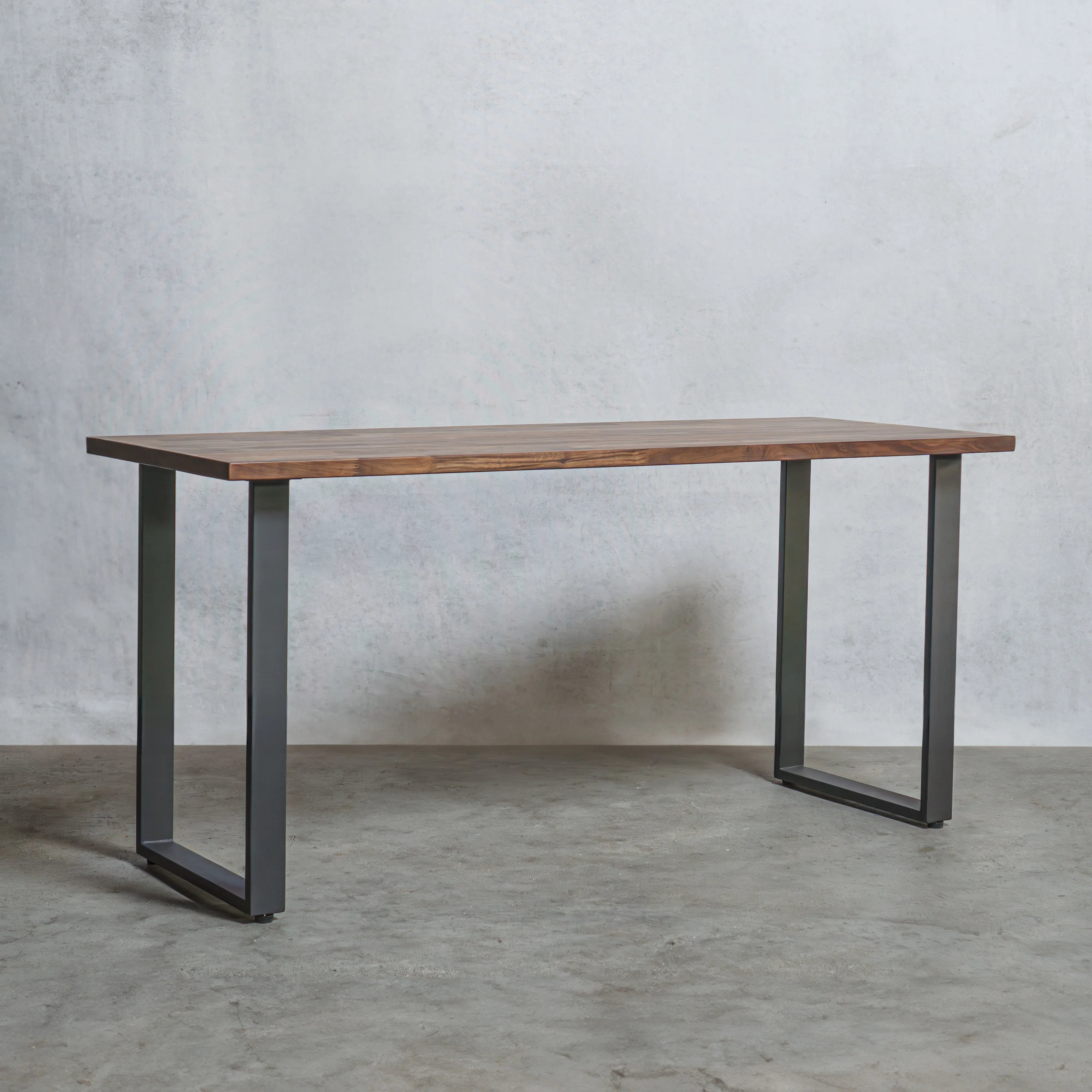 テーブル / デスク ウォールナット材 × アイアン脚  口型