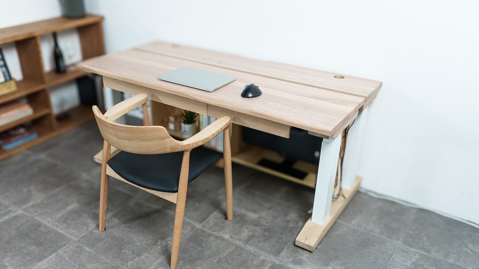 木動デスク　ホワイトアッシュ