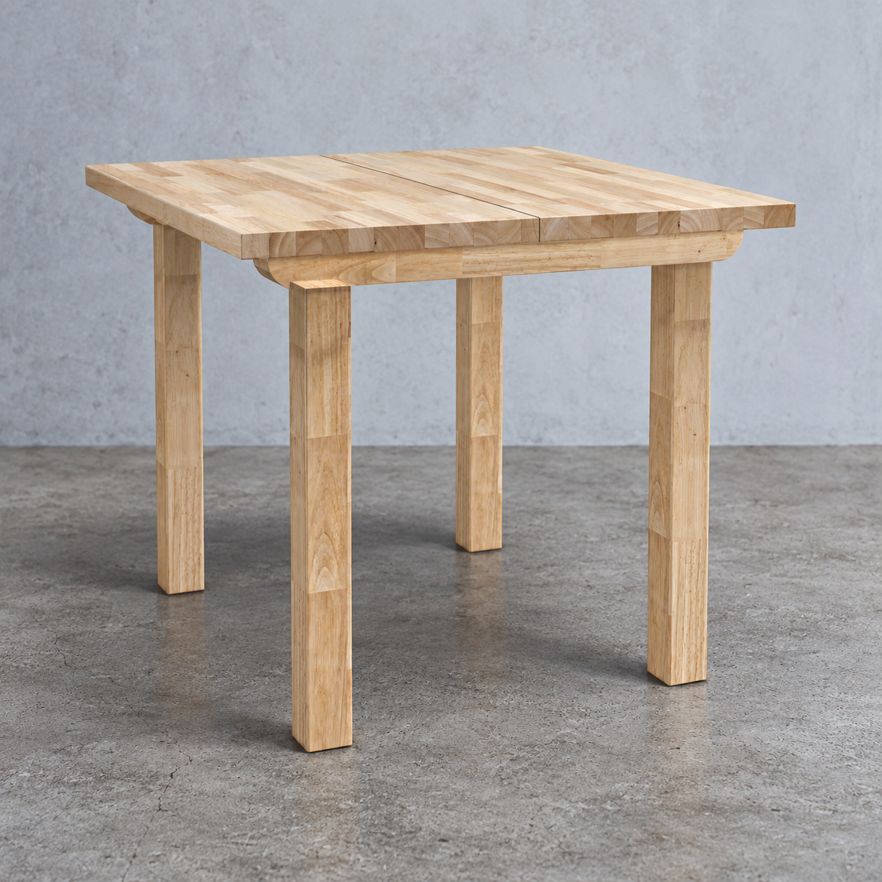 正方形テーブル 800×800（木製脚 アイ型・ゴム集成材）